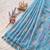 Blue Color  Multicolor floral embroidery Work Silk Blend Saree