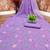 Lavender Color  Multicolor floral embroidery Work Silk Blend Saree