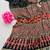 Black Color Printed And Real mirror work Silk Blend Saree