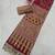 Red Color Printed And Real mirror work Silk Blend Saree