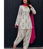 Piuk printed cameric cotton full stitched farshi salwar suit set