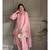 Baby pink embroidery gimmy silk full stitched farshi salwar suit set