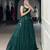 GREEN Mirror Work Marble Navratri Lehenga Choli with Chanderi Blouse and Koti