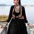 Black Gamthi Work Mirror Rayon Navratri  Lehenga Choli With Jacket Set