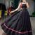 Black Mirror Work Pure Cotton Kutchi Lace Lehenga Choli with Multicolor Tassel Detailing