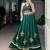 Bottle Green Gamthi Work Lightweight Lehenga Choli With Mirror Work & Gotta Patti Detailing