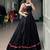 Black Mirror Work Pure Cotton Kutchi Lace Lehenga Choli with Multicolor Tassel Detailing