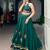 Bottle Green Gamthi Work Lightweight Lehenga Choli With Mirror Work & Gotta Patti Detailing