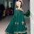 Bottle Green Gamthi Work Lightweight Lehenga Choli With Mirror Work & Gotta Patti Detailing