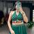 Bottle Green Gamthi Work Lightweight Lehenga Choli With Mirror Work & Gotta Patti Detailing