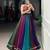 Multicolor Gamthi Mirror Work Georgette Navratri Lehenga Choli with Blouse