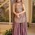 Purple embroidery frendy full stitched sharara palazzo suit set