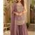 Purple embroidery frendy full stitched sharara palazzo suit set