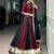 Maroon Black Mirror Lace Work Chinon Navratri Lehenga Choli with Dupatta