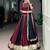 Maroon Black Mirror Lace Work Chinon Navratri Lehenga Choli with Dupatta