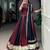 Maroon Black Mirror Lace Work Chinon Navratri Lehenga Choli with Dupatta