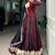 Maroon Black Mirror Lace Work Chinon Navratri Lehenga Choli with Dupatta