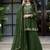 Green embroidery crunchy silk full stitched sharara palazzo suit set