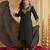 Black rayon embroidered kurta set