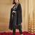 Black rayon embroidered kurta set