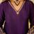 Purple chanderi embroidered kurta set