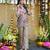 Beige silk blend embroidered kurta set