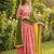 Pink silk blend printed kurta set