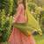Pink silk blend printed kurta set