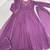 Purple faux georgette gota flared gown set