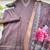 Plum silk blend hand embroidery kurta set