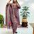 Plum silk blend hand embroidery kurta set