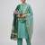 Green jacquard hand embroidery kurta set