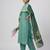 Green jacquard hand embroidery kurta set