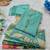 Green jacquard hand embroidery kurta set