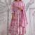 Pink cotton silk hand embroidery kurta set