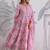 Pink cotton silk hand embroidery kurta set