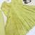 Green organza embroidered anarkali set