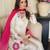Cream silk blend embroidered palazzo set