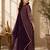 Plum silk blend embroidered palazzo set