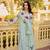 Light blue chanderi embroidered kurta set