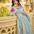 Light blue chanderi embroidered kurta set