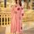 Pink chanderi embroidered kurta set