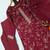 Red silk blend embroidered kurta set