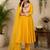 Yellow chanderi embroidered kurta set