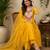 Yellow chanderi embroidered kurta set