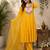 Yellow chanderi embroidered kurta set