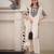 White crepe embroidered kurta set