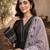 Black silk blend embroidered kurta set