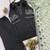 Black silk blend embroidered kurta set