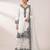 White crepe embroidered palazzo set